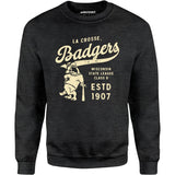 La Crosse Badgers - Wisconsin - Vintage Defunct Baseball Teams - Unisex Sweatshirt
