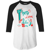 La Tijera Lanes - Los Angeles, CA - Vintage Bowling Alley - 3/4 Sleeve Raglan T-Shirt