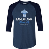 Landmark Above All - Vintage Las Vegas - 3/4 Sleeve Raglan T-Shirt