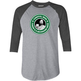 Lebowski - Careful, Man - There's a Beverage Here - 3/4 Sleeve Raglan T-Shirt