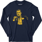 Leonardo DiCaprio Django Laughing Reaction Meme - Long Sleeve T-Shirt