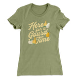 Here For A Gourd Time Funny Thanksgiving Women's T-Shirt
