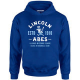 Lincoln Abes - Illinois - Vintage Defunct Baseball Teams - Unisex Hoodie