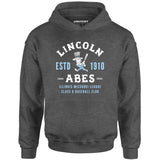 Lincoln Abes - Illinois - Vintage Defunct Baseball Teams - Unisex Hoodie