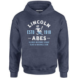 Lincoln Abes - Illinois - Vintage Defunct Baseball Teams - Unisex Hoodie