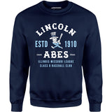 Lincoln Abes - Illinois - Vintage Defunct Baseball Teams - Unisex Sweatshirt