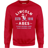 Lincoln Abes - Illinois - Vintage Defunct Baseball Teams - Unisex Sweatshirt
