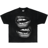 Grin Fang Mouth Boxy Vintage Shirt Streetwear Y2K