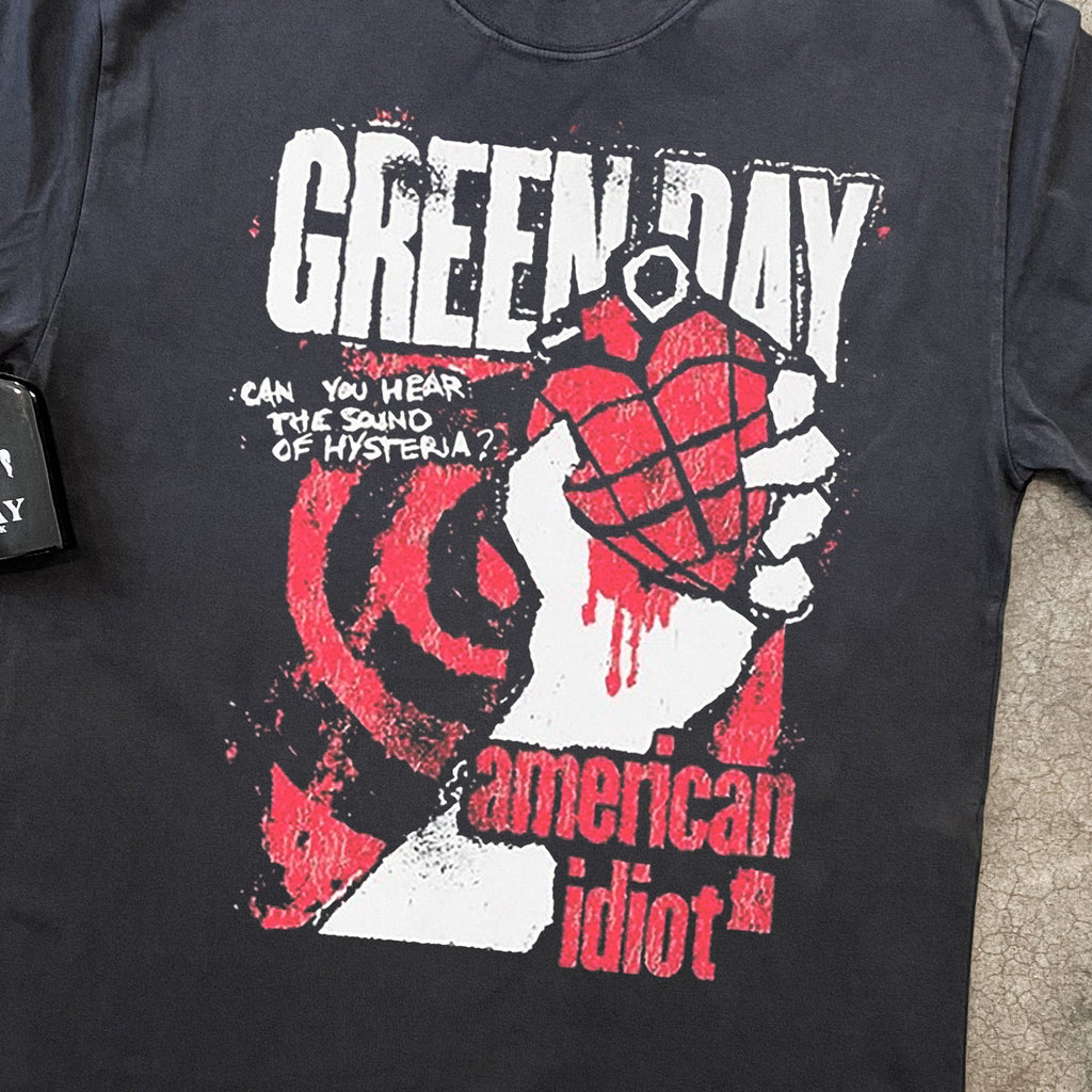 GREEN DAY - AMERICAN IDIOT HEAVYWEIGHT BLACK T-SHIRT
