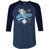 Los Angeles Seraphs - California - Vintage Defunct Baseball Teams - 3/4 Sleeve Raglan T-Shirt