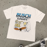 BUSCH LIGHT 'BREWED IN THE USA' HEAVYWEIGHT BONE T-SHIRT