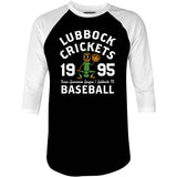 Lubbock Crickets - Texas - Vintage Defunct Baseball Teams - 3/4 Sleeve Raglan T-Shirt