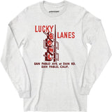 Lucky Lanes - San Pablo, CA - Vintage Bowling Alley - Long Sleeve T-Shirt