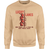 Lucky Lanes - San Pablo, CA - Vintage Bowling Alley - Unisex Sweatshirt