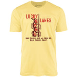 Lucky Lanes - San Pablo, CA - Vintage Bowling Alley - Unisex T-Shirt