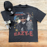 90s EAZY-E 'GODFATHER OF GANGSTA RAP' HEAVYWEIGHT BLACK T-SHIRT