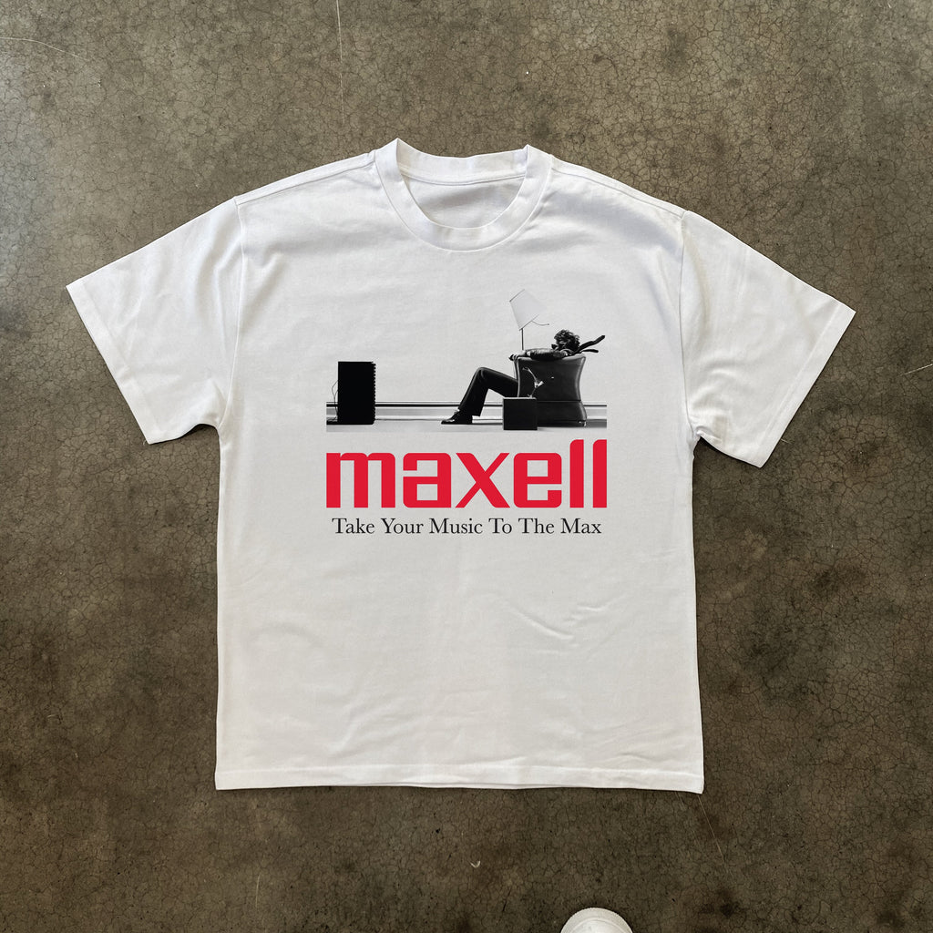 VINTAGE MAXELL HEAVYWEIGHT WHITE T-SHIRT