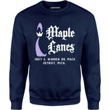 Maple Lanes - Detroit, MI - Vintage Bowling Alley - Unisex Sweatshirt