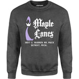 Maple Lanes - Detroit, MI - Vintage Bowling Alley - Unisex Sweatshirt