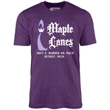 Maple Lanes - Detroit, MI - Vintage Bowling Alley - Unisex T-Shirt