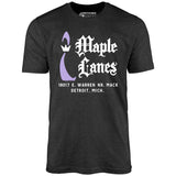 Maple Lanes - Detroit, MI - Vintage Bowling Alley - Unisex T-Shirt