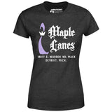 Maple Lanes - Detroit, MI - Vintage Bowling Alley - Women's T-Shirt
