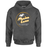Marina Lanes - Long Beach, CA - Vintage Bowling Alley - Unisex Hoodie