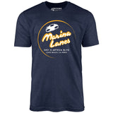 Marina Lanes - Long Beach, CA - Vintage Bowling Alley - Unisex T-Shirt