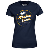 Marina Lanes - Long Beach, CA - Vintage Bowling Alley - Women's T-Shirt