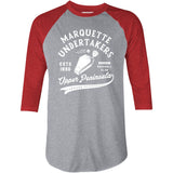 Marquette Undertakers - Michigan - Vintage Defunct Baseball Teams - 3/4 Sleeve Raglan T-Shirt