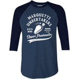 Marquette Undertakers - Michigan - Vintage Defunct Baseball Teams - 3/4 Sleeve Raglan T-Shirt