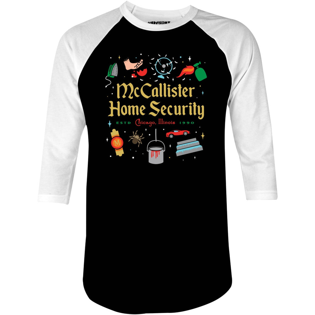 McCallister Home Security - Chicago Illinois - 3/4 Sleeve Raglan T-Shirt
