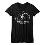 Mega Man 30Th Bw Womens T-Shirt