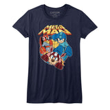Mega Man Flat Colors Womens T-Shirt