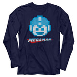 Mega Man Megaface Long Sleeve Boyfriend Tee