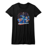 Mega Man Megaman Collage Womens T-Shirt