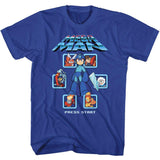 Mega Man Mm1 Select Screen Remix T-Shirt