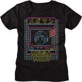 Mega Man - Neon Arcade Womens T-Shirt