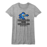 Mega Man Running And Gunning Womens T-Shirt
