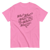 Who? What? When? Where? Wine? Men's Classic Tee