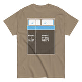 Where I Sleep, Where My Dog Sleeps Men's Classic Tee
