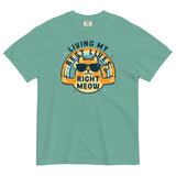 Living My Best Lives Right Meow Men's Relaxed Fit Tee