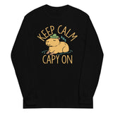 Keep Calm And Capy On Unisex Long Sleeve Tee
