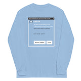 Error, Adult Person Failed To Start Unisex Long Sleeve Tee