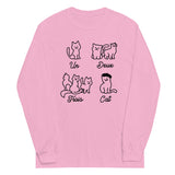 Un Deux Trois Cat Unisex Long Sleeve Tee