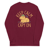 Keep Calm And Capy On Unisex Long Sleeve Tee