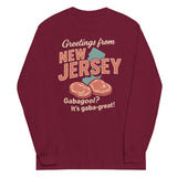 Greetings From New Jersey Unisex Long Sleeve Tee