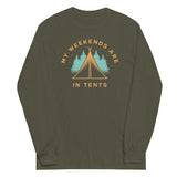 My Weekends Are In Tents Unisex Long Sleeve Tee