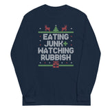 Eating Junk And Watching Rubbish Unisex Long Sleeve Tee