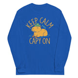 Keep Calm And Capy On Unisex Long Sleeve Tee